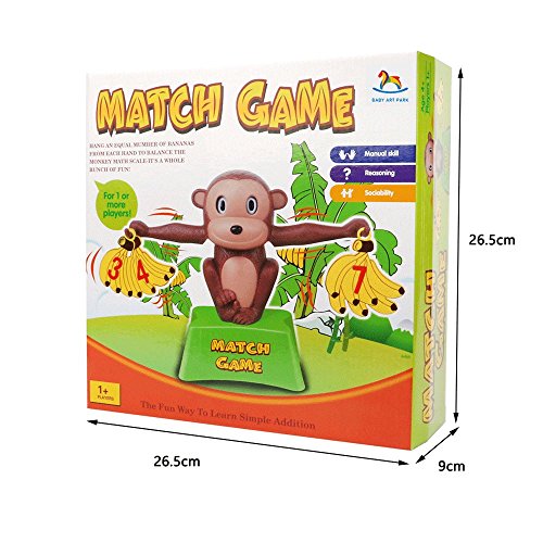 Tigivemen Monkey/Dog Balance Game Scale Early Learning Weight Child Kids Intelligence Toys for Girls & Boys B 