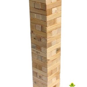 Garden Games Mega Hi-Tower in a Bag - Giant 0.9m - 2.3m (max.) Wooden Tower Block Game