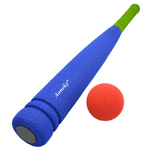 Andifany Foam Baseball Bat with Baseball Toy Set for Children Age 3 to 5 Years Old,Red 