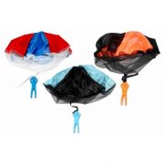 Outdoors Game Educational Drop Toy Parachute Kids Children Hand Throw Tangle Free Parachute Flying Kite Carabiner Random Color [ 1pc ]