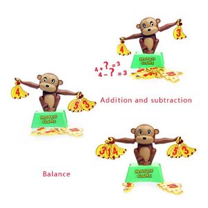 Beby Balance Scales Toys Maths Games Monkey with Banana Weights Great Educational Play Set for Kids Learning