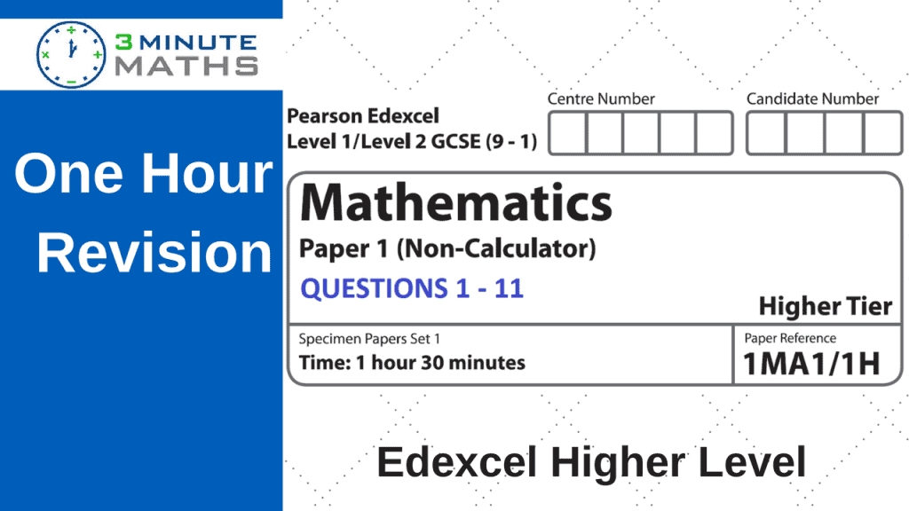 Edexcel GCSE Maths Past Paper Higher Set 1 With Video