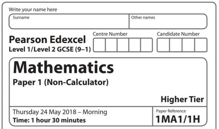 Edexcel GCSE Maths June 2018 Paper 1 - Video Walkthrough.