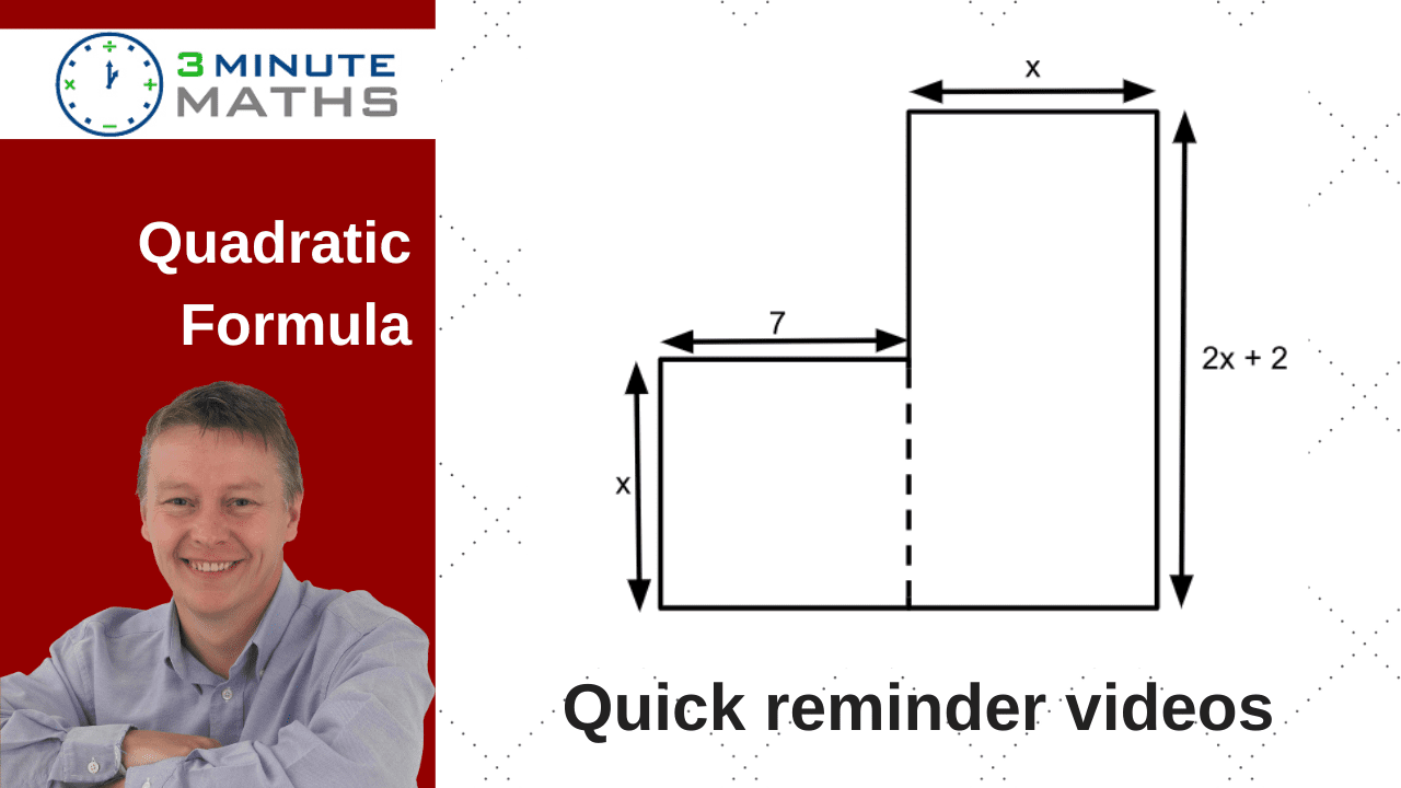 3 Minute Maths - GCSE Maths - Quadratic Formula