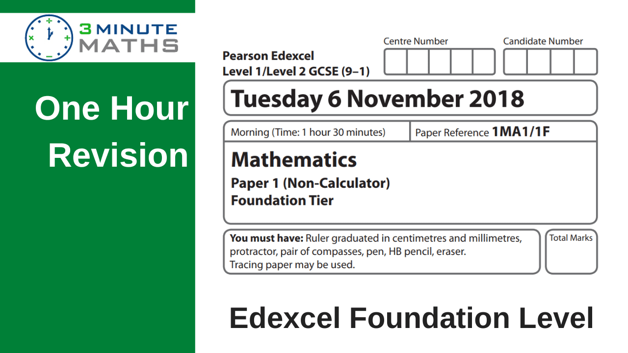 Edexcel Maths Foundation November 2018 Paper 1 - Walkthrough